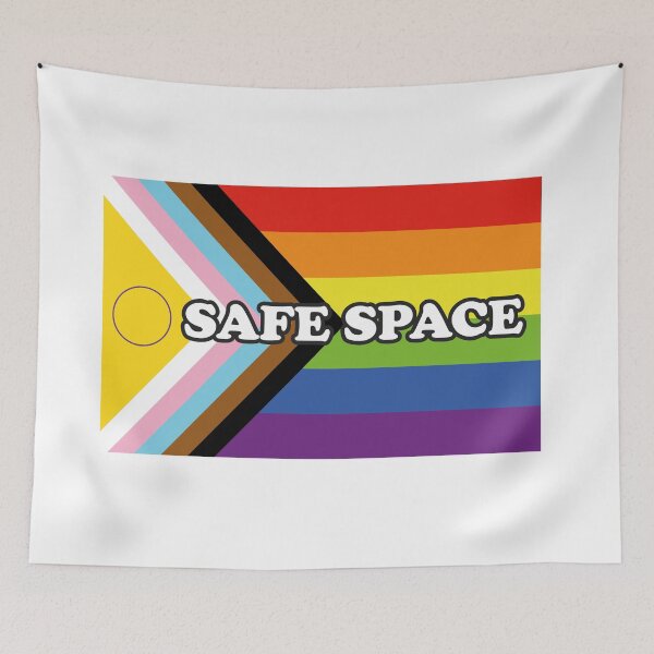Item preview, Inclusive Pride Progress Flag SAFE SPACE designed and sold by Inspirationmotivation.