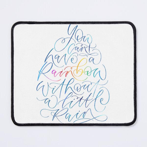 Item preview, You can’t have a rainbow without a little rain- calligram quote designed and sold by amyverse.
