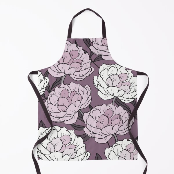 Item preview, The pink and white  peonies in a lovely pattern on a violet background designed and sold by marina63.