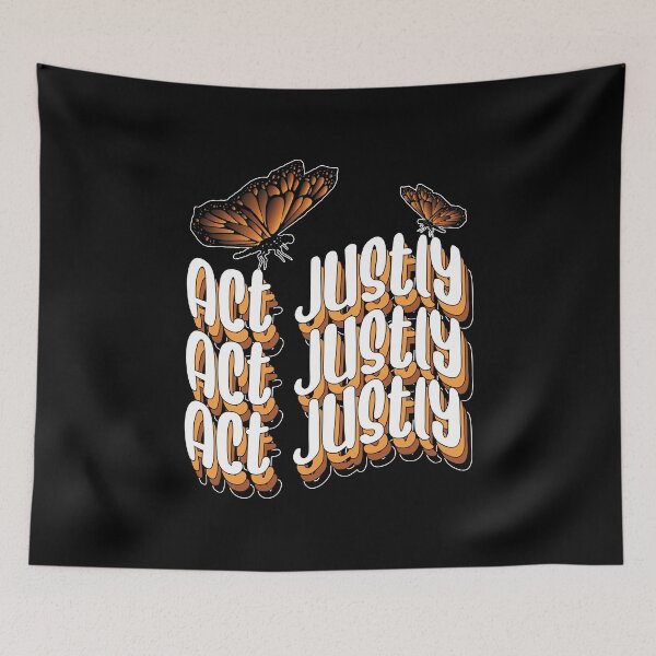 Item preview, Boho Act Justly Motivational Kind Retro Religious Chritsian designed and sold by MadrigueraSM-.