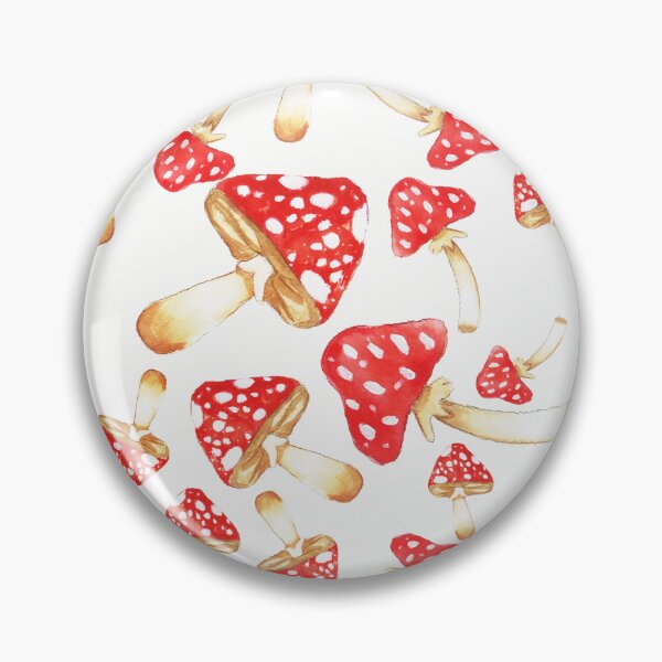 Item preview, Watercolor Mushrooms on White designed and sold by Cass Noel Studio.