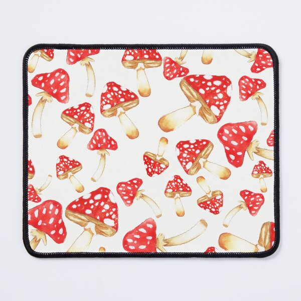 Item preview, Watercolor Mushrooms on White designed and sold by Cass Noel Studio.