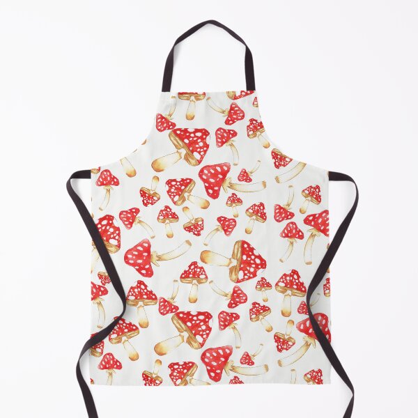 Item preview, Watercolor Mushrooms on White designed and sold by Cass Noel Studio.
