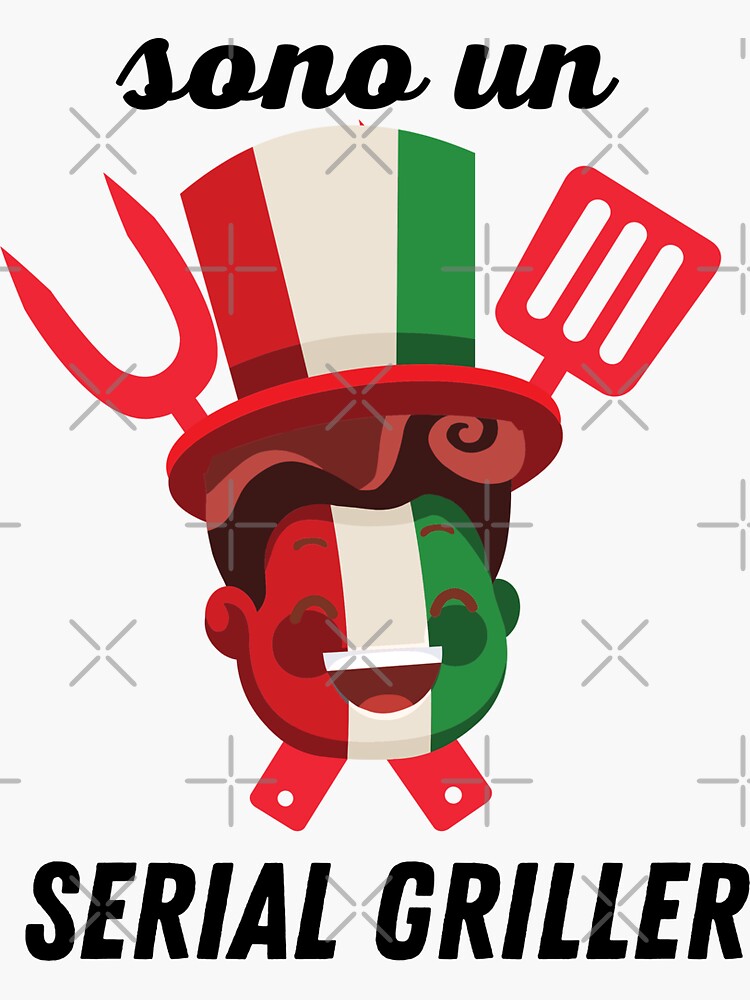 serial griller funny Barbecue Sticker for Sale by H-ALPHA