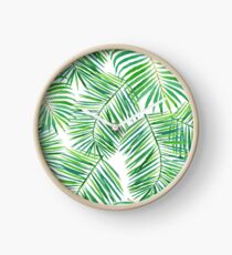 Tropical palm fronds Clock