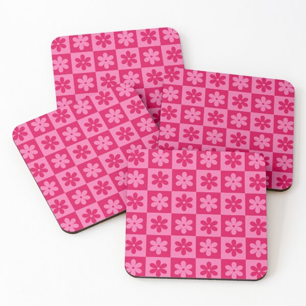 Item preview, Patrón floral a cuadros en rosa designed and sold by groovyfolk.