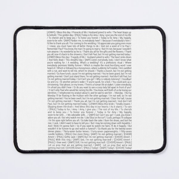 Item preview, Getting Married Today - Lyrics   designed and sold by NuteesShop.