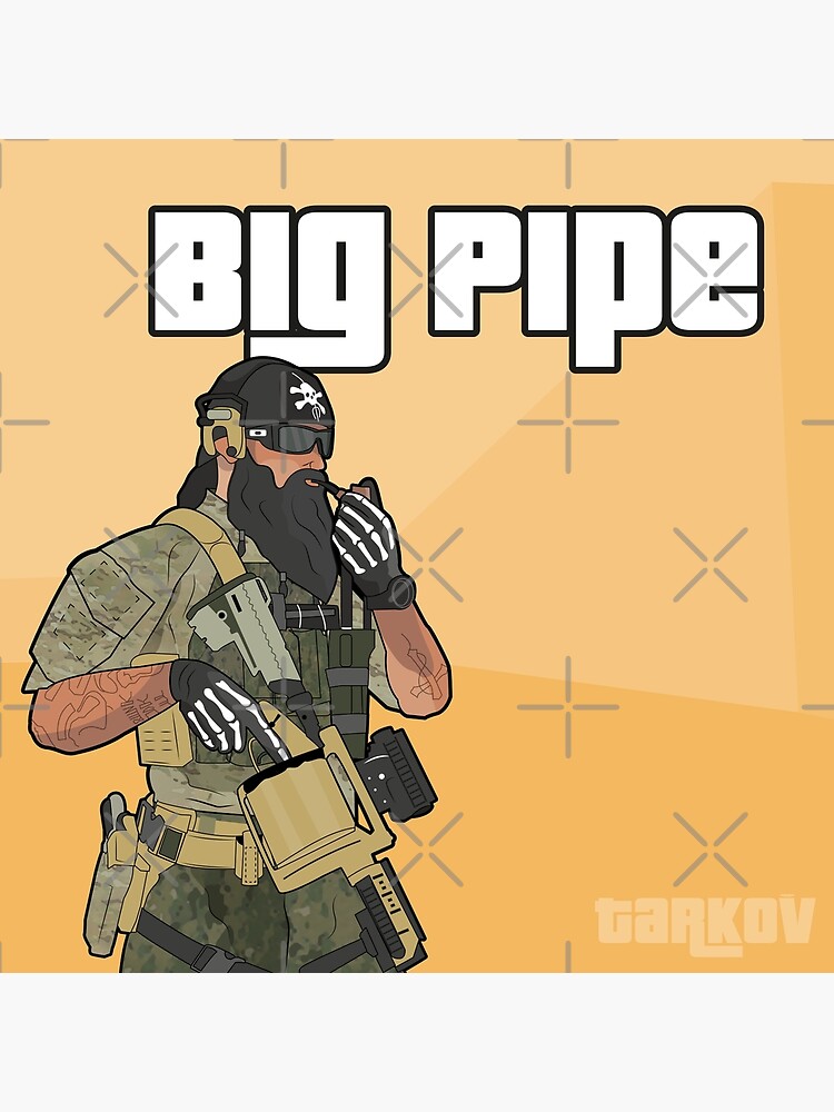 Big Pipe Escape From Tarkov GTA Style Photographic Print For Sale   Flat,750x,075,f Pad,750x1000,f8f8f8 