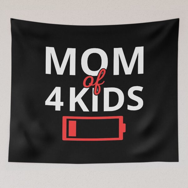 Item preview, Tired Mom Of 4 Kids II designed and sold by Lemon Pepper.