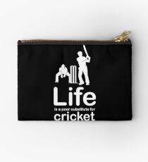 Cricket v Life - White Graphic Studio Pouch