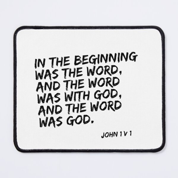 Item preview, IN THE BEGINNING  WAS THE WORD JOHN 1:1 - BIBLE VERSE TYPOGRAPHY  designed and sold by macfriends.