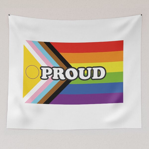 Item preview, Inclusive Pride Progress Flag PROUD designed and sold by Inspirationmotivation.