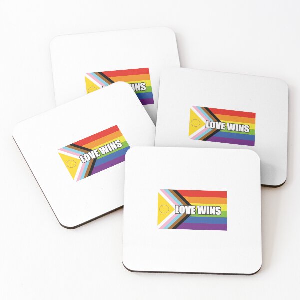Item preview, Inclusive Pride Progress Flag LOVE WINS  designed and sold by Inspirationmotivation.