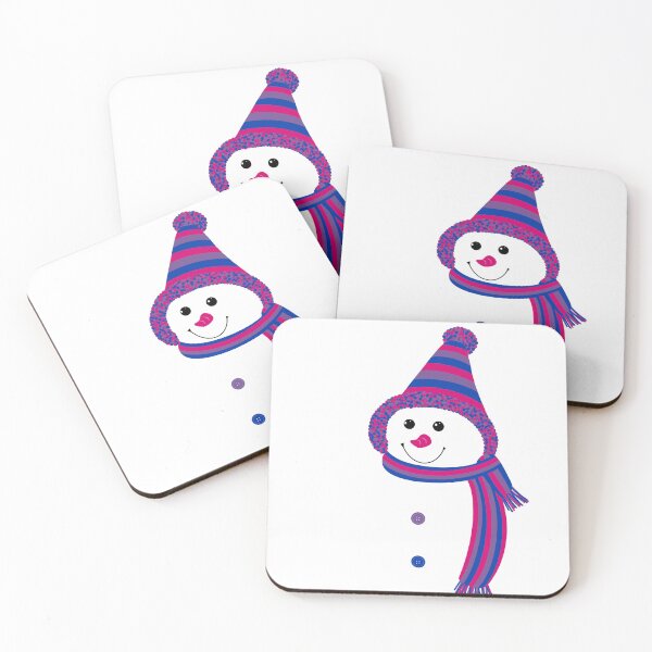 Item preview, Bi Pride Snowman Snowperson pink purple blue designed and sold by JoyfulJen.