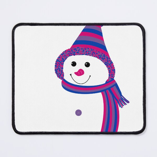 Item preview, Bi Pride Snowman Snowperson pink purple blue designed and sold by JoyfulJen.