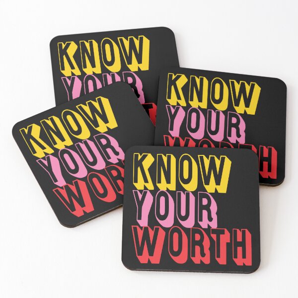 Item preview, Know Your Worth Life Quote designed and sold by bolimj.