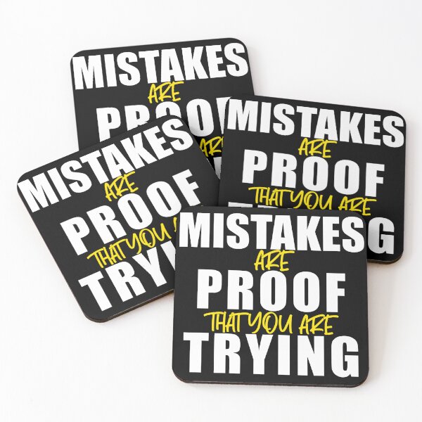 Item preview, Mistakes are proof that you are trying | Motivational statement for all doers designed and sold by Gordenwear.