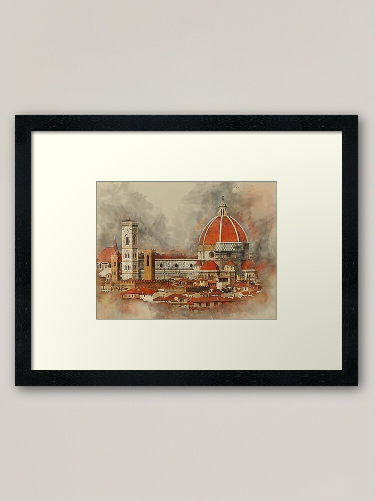 Alternate view of The Duomo in Florence. Framed Art Print