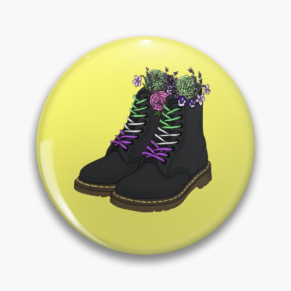 Item preview, Docs con cordones de género queer con flores designed and sold by REDmoonDeco.