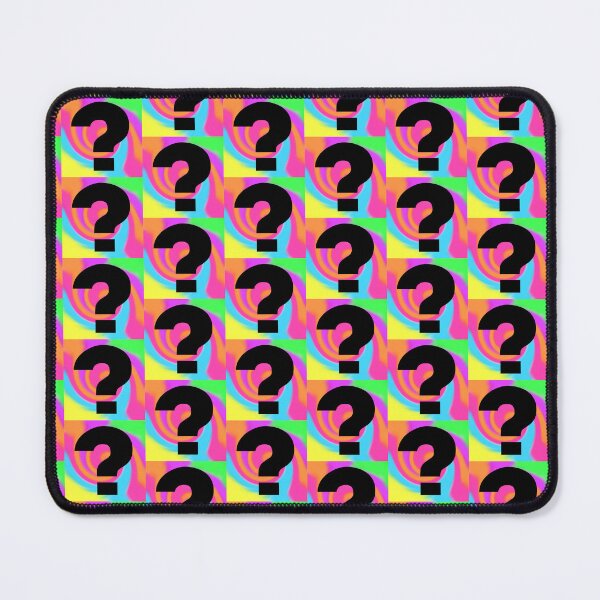 Item preview, Black Question Mark on a Rainbow Tie Dye Swirl Background Small Sized Repeating Pattern designed and sold by Nicolette Olivier.