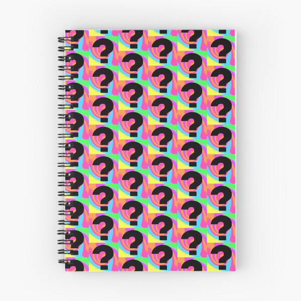 Item preview, Black Question Mark on a Rainbow Tie Dye Swirl Background Small Sized Repeating Pattern designed and sold by Nicolette Olivier.