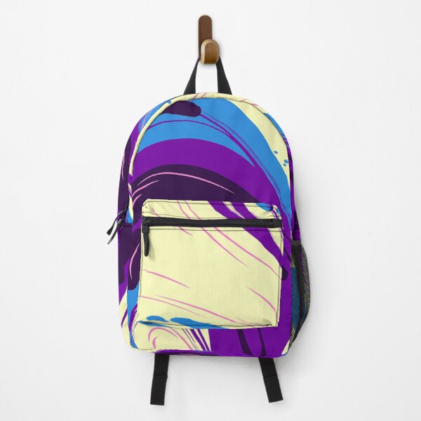 Item preview, Painting with purple blue pink yellow liquid stains swirls splashes linear grunge elements designed and sold by ZAIKY DREAMS.