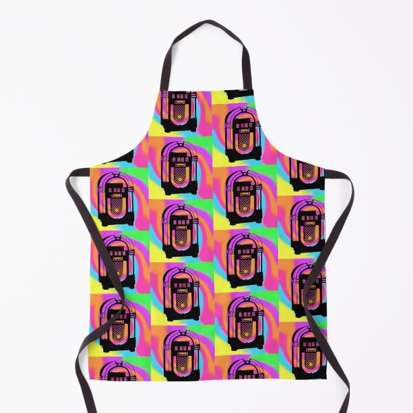Item preview, Black Jukebox on a Tie Dye Swirl Background, Large Sized Repeating Pattern designed and sold by Nicolette Olivier.