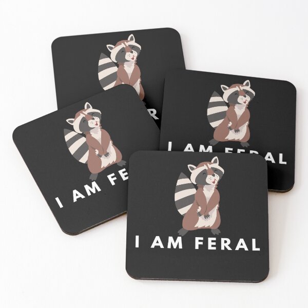 Item preview, I Am Feral, Raccoon 4 designed and sold by Cocodino ⭐⭐⭐⭐⭐.