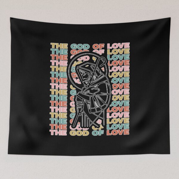 Item preview, Push The God Of Love Positive Blessed Retro Christian Women designed and sold by MadrigueraSM-.