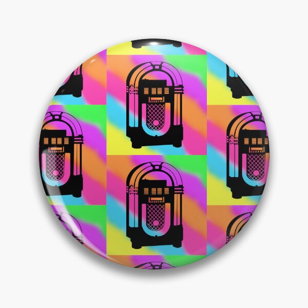 Item preview, Black Jukebox on a Tie Dye Stripe Background, Large Sized Repeating Pattern designed and sold by Nicolette Olivier.