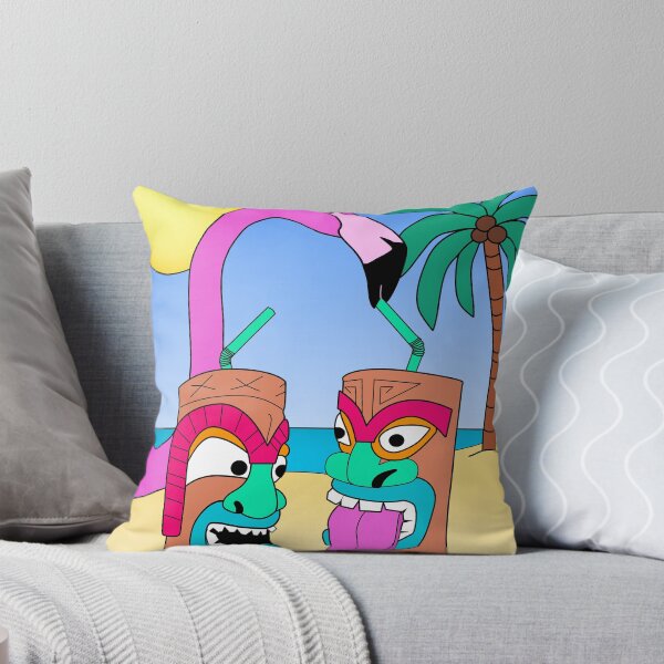 Item preview, Funny Pink Flamingo and Tiki Drink - Summer Vibes designed and sold by skauff.