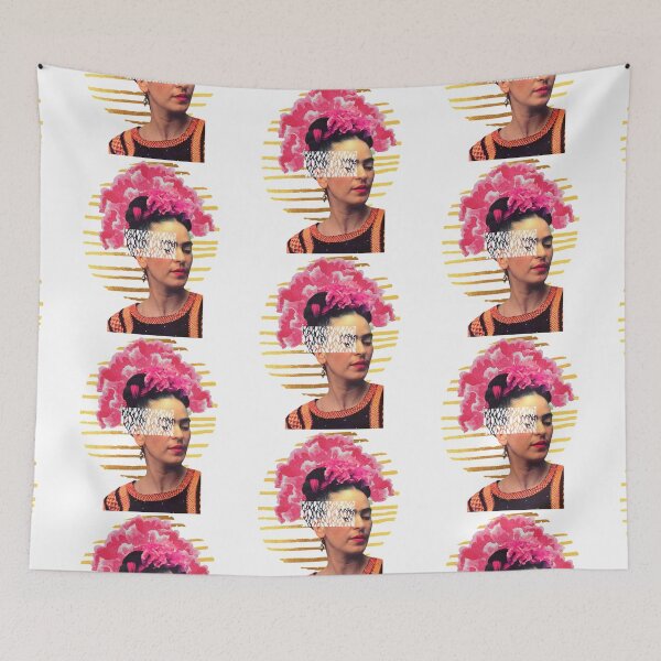 Item preview,  Frida Kahlo mosaic colored watercolor flowers designed and sold by Adriana C (All about Frida).