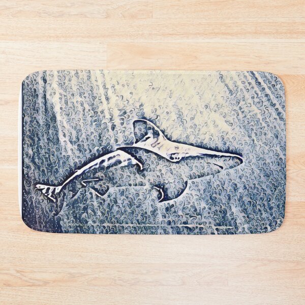 Item preview, Blue Beach Sea Waves Ocean Portrait Shark Art designed and sold by TheWildFlix.