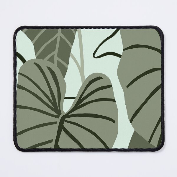 Aperçu de l'œuvre Feuilles tropicales abstraites en vert sauge créée et vendue par Miss-Belle.