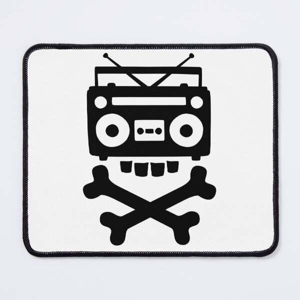 Item preview, Boombox Skull With Cross Bones - Black designed and sold by tapeisdamessage.