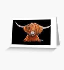 Scottish Hairy Highland Kuh 'HARLEY 2' von Shirley MacArthur Grußkarte