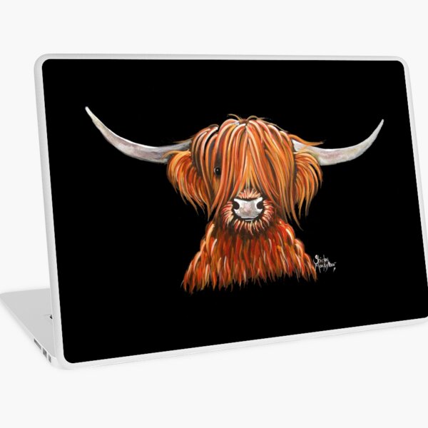 Scottish Hairy Highland Cow ' HARLEY 2 ' by Shirley MacArthur Laptop Skin