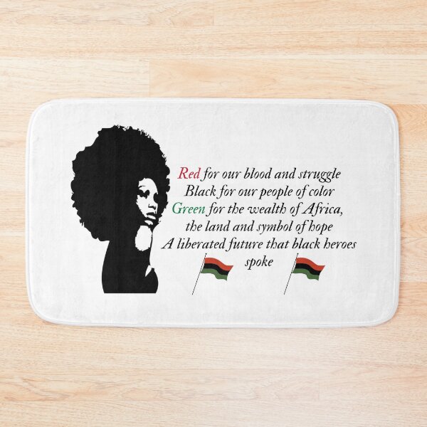 Item preview, Red for our blood and struggle, Black for our people of color, Green for the wealth of Africa, the land and symbol of hope a liberated future that black heroes spoke. designed and sold by keenikai.