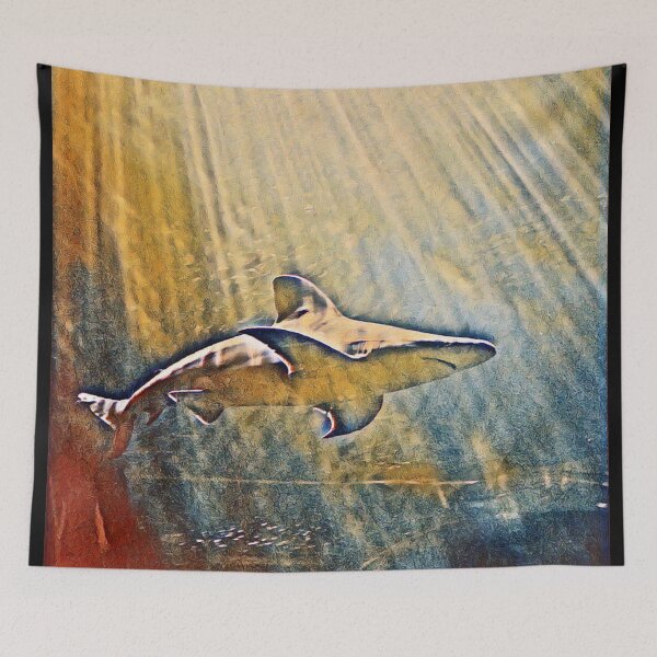 Item preview, Afternoon Sea Life Ocean Portrait Shark Art designed and sold by TheWildFlix.