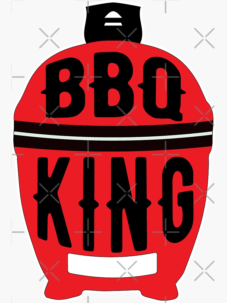 Bbq King Kamado Bbq Fathers Day Gift Sticker For Sale By Jaskei Designs Redbubble