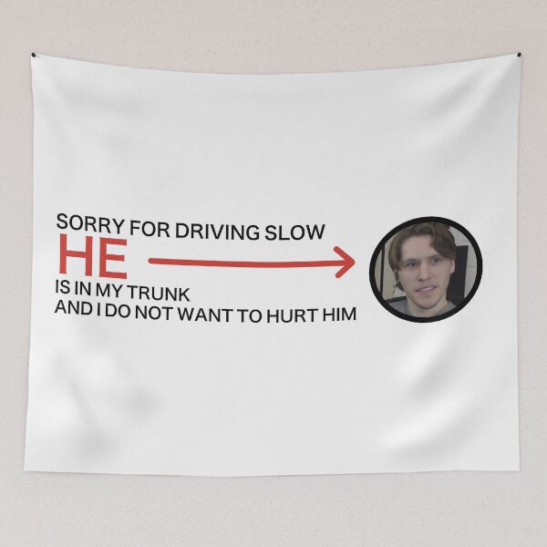 Item preview, jerma is in my trunk bumper sticker designed and sold by kotonok0.