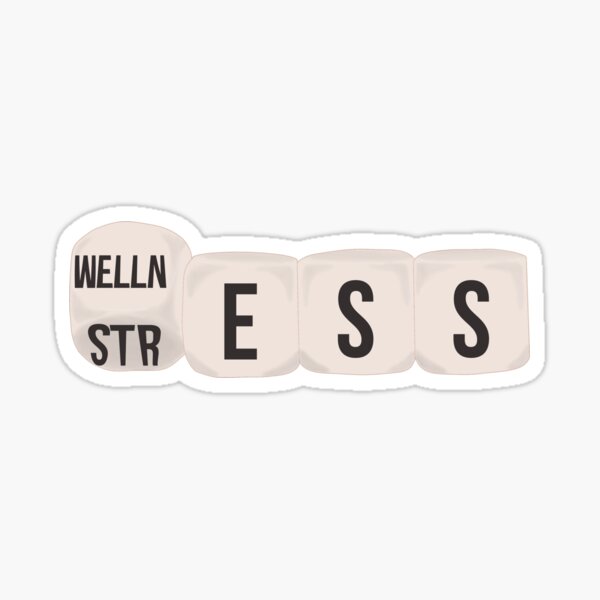 Dice Thrown Wellness and Stress Sticker