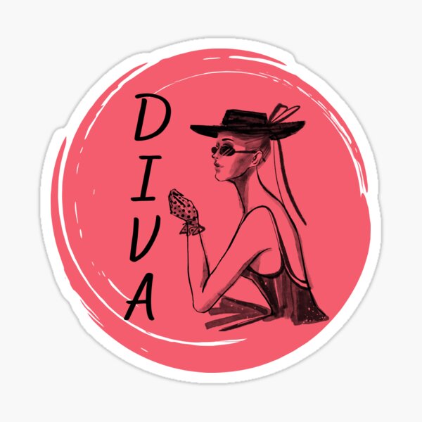 Cute Diva Y Pink Sticker For Sale By E Eden Redbubble