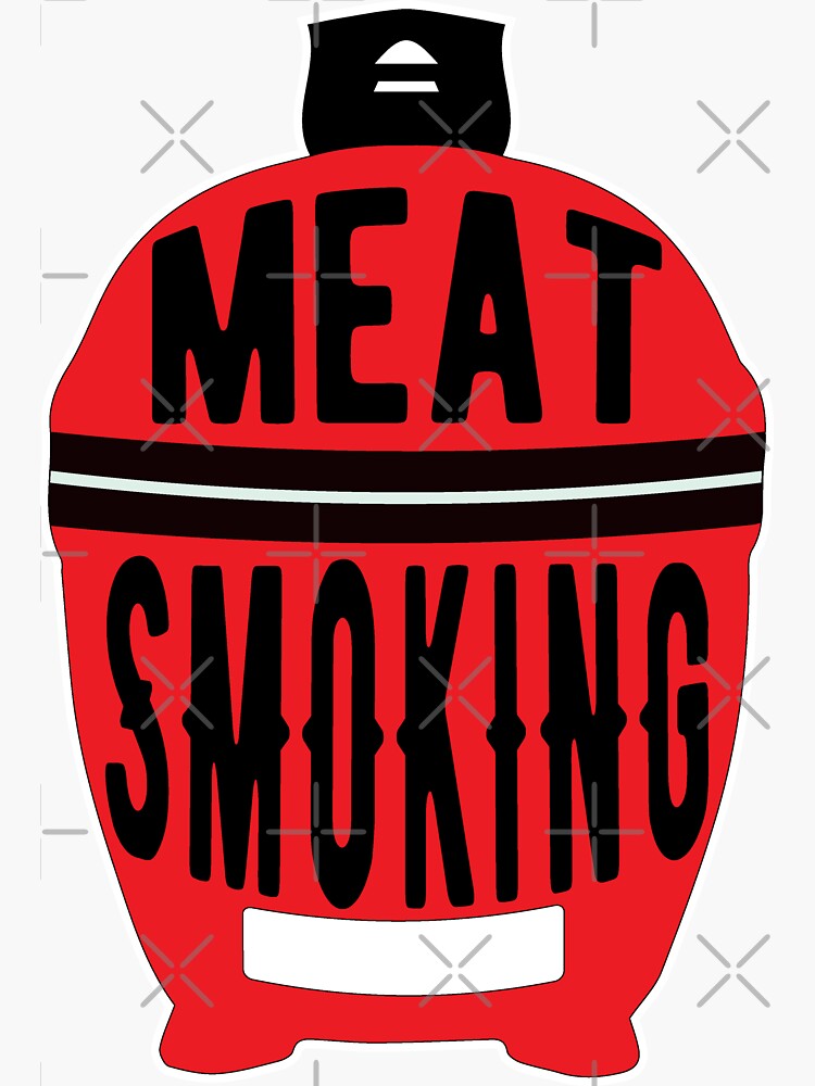 Meat Smoking Kamado Bbq Fathers Day Gift Sticker For Sale By Jaskei Designs Redbubble