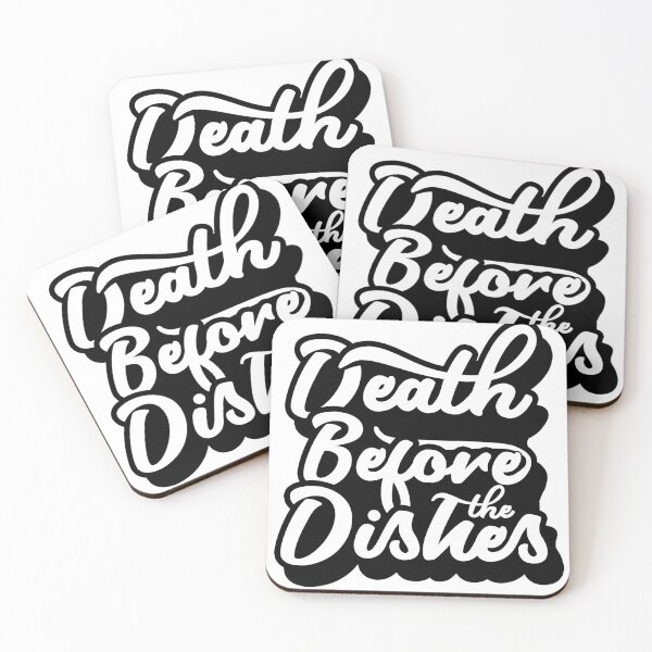 Item preview, Death Before Dishes Funny Housework  designed and sold by PY Tees.