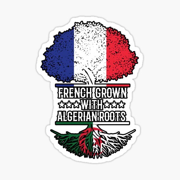 Autocollant Drapeau Algérie Coeur - Sticker A moi Etiquette