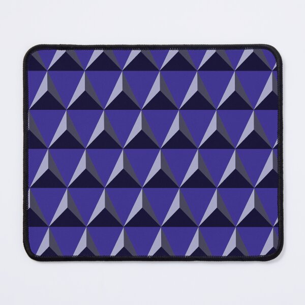 Item preview, Optical illusion pyramid design geometric shapes triangle pattern in Electric Blue designed and sold by Art-and-Archaeo.
