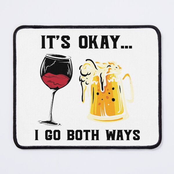Item preview, It's Okay I Go Both Ways Love Beer Party Art Design Happy Apparel Essential Inspiration Joy Mood Beer Squad designed and sold by DesignByHeartUK.