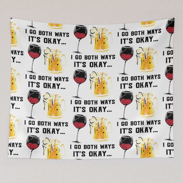 Item preview, It's Okay I Go Both Ways Love Beer Party Art Design Happy Apparel Essential Inspiration Joy Mood  Beer Squad designed and sold by DesignByHeartUK.