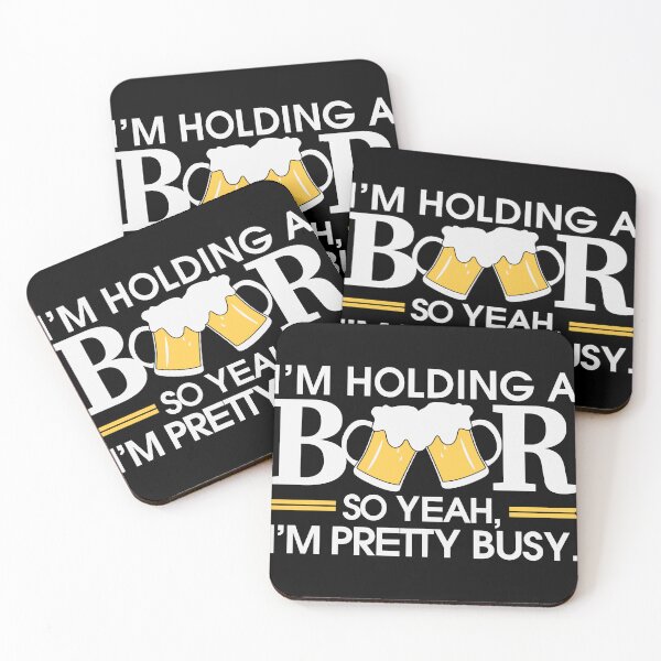Item preview, I am Holding A Beer So Yeah I am Pretty Busy Party Art Design Happy Apparel Essential Inspiration Joy Mood  Beer Squad designed and sold by DesignByHeartUK.